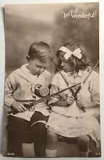 Real Photo Postcard RPPC Children Examine Diabolo Yo-Yo Isn't It Wonderful? picture