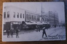 1913 Streetcar Tram BROAD TROLLEY FLOOD DAMAGE COLUMBUS OH Ohio GREAT Post Card  picture