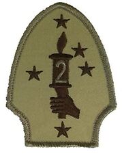 USMC SECOND 2ND 2D MARINE DIVISION MARDIV PATCH THE SILENT SECOND FOLLOW ME TAN picture