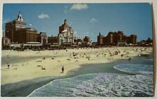 Vintage Postcard, People on Beach, Atlantic City, New Jersey picture
