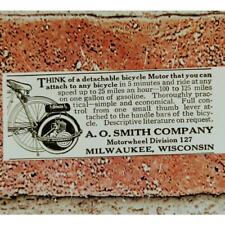 1915 A.O. Smith Co - Motorwheel Division - Original Antique Vtg PRINT AD picture