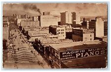 1911 Broadway Hotel Alexandria Pacific Music Pianos Los Angeles CA Postcard picture