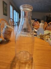 Vintage Glass Milk Bottle Clear 