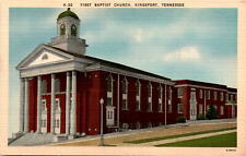 First Baptist Church, Kingsport, Tennessee, K-30, E-8602 30,  Postcard picture