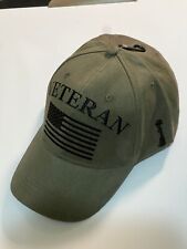 US ARMED FORCES VETERAN 100% COTTON WOVEN FABRIC GREEN  HAT (EE CP00812) picture