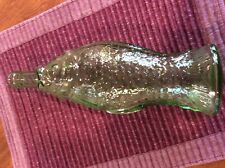 Vintage Green Glass Fish Wine Bottle picture