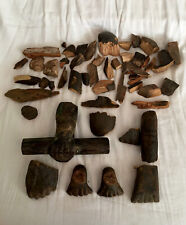 Lot of Pre-Columbian Art Pottery Primitive Wood Fragments Archaeological Salvage picture