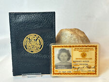 Post WW2 War Department Identification Card W/ USA War Office Bifold Wallet picture