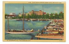 St Petersburg FL Postcard Florida c1940 Yacht Basin Soreno Hotel picture