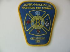 Joppatowne  Maryland  MD   Joppa - Magnolia  Fire Dept Patch Iron On Rare Logo  picture