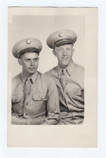 Army Buddies In Uniform WWll Real Photo Postcard Portrait Rppc picture