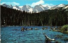 Brainard Lake W Ward Colorado Snow-Capped Peaks Mountains Postcard PM Boulder CO picture