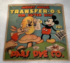 Paas Dye Company 1930's Mickey Mouse Transfer-o-s Transfers for Easter Eggs picture