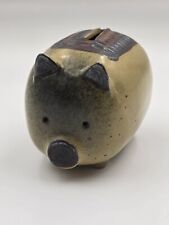 Vintage MCM Stoneware Speckled Piggy Bank  ~ Japan picture