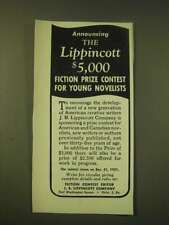 1951 J.B. Lippincott Company Ad - the Lippincott $5,000 fiction Prize picture