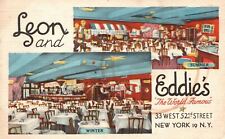 Vintage Postcard 1946 Leon and Eddie's Restaurant Food & Fun New York N.Y. picture