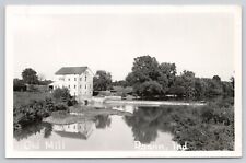 RPPC Real Photo Old Stockdale Eel River Mill Roann Indiana IN Postcard picture