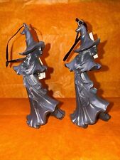 New  Official Cracker Barrel Halloween  Witch Ornament Pair 2024. picture