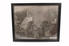 Original WWI US Official Photo Troops at Destroyed Building Orts Kommandantur picture