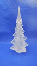 Vintage Frosted Satin Art Glass Christmas Tree Figurine Mantel Table 6