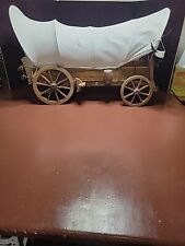 Vintage Folk Art Wooden  Western  Covered Wagon Model Conestoga Wagon Wood... picture