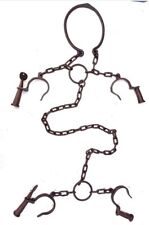 Handcrafted Rare Neck Leg & Hand Handcuffs Lock With 2 Key Handcuff picture