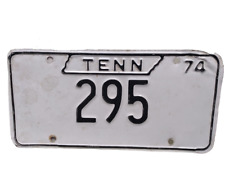 Vintage 1974 TENNESSEE State License Plate w/ State Outline Rare 3 Digit 295 picture