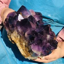 13.7LB Natural Amethyst Cluster Quartz Crystal Rare Mineral Specimen Heals 645 picture