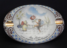 VINTAGE PORCELAIN ASH TRAY ~ LIMOGES  ORLIBE ~ WHIMSICAL CATS picture