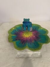 Vntg Frog On A Lilly Pad Trinket Dish Handmade One Of A Kind RARE See All Photos picture