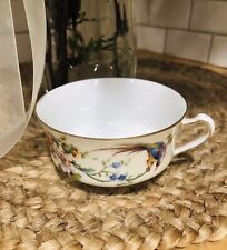 Stunning Vintage Heinrich & Co. Floral Songbird Set of Tea Cups & Dessert Plates picture