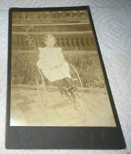 Photo-City Altoona, Pa. Girl Child On Old Tricycle Stick Steering Zulu 1902 picture