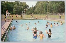 Lutheran Memorial Camp Postcard Fulton Ohio Camp Pool HopeWood OutDoors picture