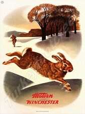 Western Winchester Rabbit Hunting Metal Sign 3 Sizes to Choose From picture