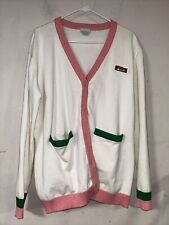 Ivy Storehouse Alpha Kappa Alpha Heavy Knit Button Cardigan, Cream Size XXL picture