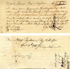 1788 dated Pay Order signed by Benjamin Huntington and Geo. Pitkin - Autograph - picture