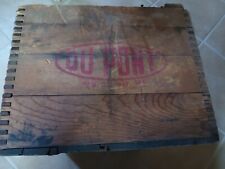 Vintage DuPont High Explosives Dangerous ICC-14 Dovetail Wooden Crate Box picture
