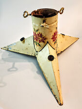 Rare Vintage Metal Folding Footed Christmas Tree Stand w/Lights Sweden Untested picture