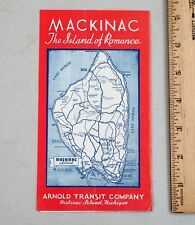 Vintage 1958 Arnold Transit Co. Mackinac Island of Romance Timetable Brochure picture
