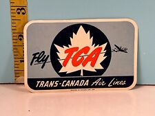 Vintage TGA Trans-Canada Air Lines Luggage Sticker picture