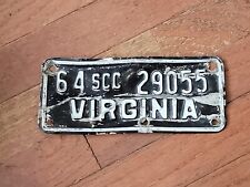 1964 Virginia SCC License Plate  #29055 picture