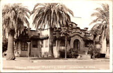 A96 Postcard WB RPPC? Redding California Mercy Hospitol Street View Trees READ picture