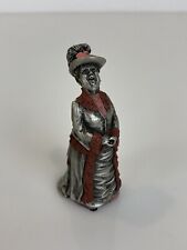 Very Rare Hudson Pewter Lady With Dress & Big Hat #8458 picture