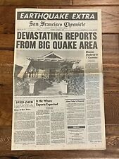 San Francisco Chronicle Newspaper October 19, 1989 San Francisco CA Earthquake picture