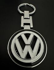 Nicest VW Keychain with Mirror Finish Cut Out – White VW Logo & Black Background picture