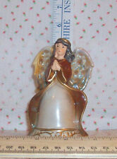 VTG Ceramic Glazed Praying Angel Bell with Reticulated Wings 4.5