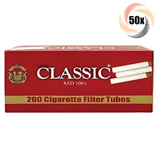 50x Boxes Classic Full Flavor 100MM 100's ( 10,000 Tubes ) Cigarette Tobacco RYO picture