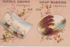1800s Victorian Trade Card -David Brown Soap Maker- 1882 Calendar picture