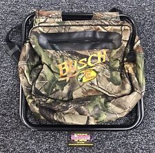 Busch Beer Bass Pro Shops RealTree Camouflage Camo Cooler Stool 15x13” Used picture