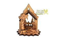 Nativity Ornament Made of Olive Wood - Christmas Tree Ornament picture